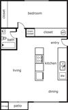 Gladstone Forest 1 Bed 1 Bath 700 SF